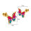 Thumbnail: 14K Gold Butterfly multicolor with crystals earrings 
