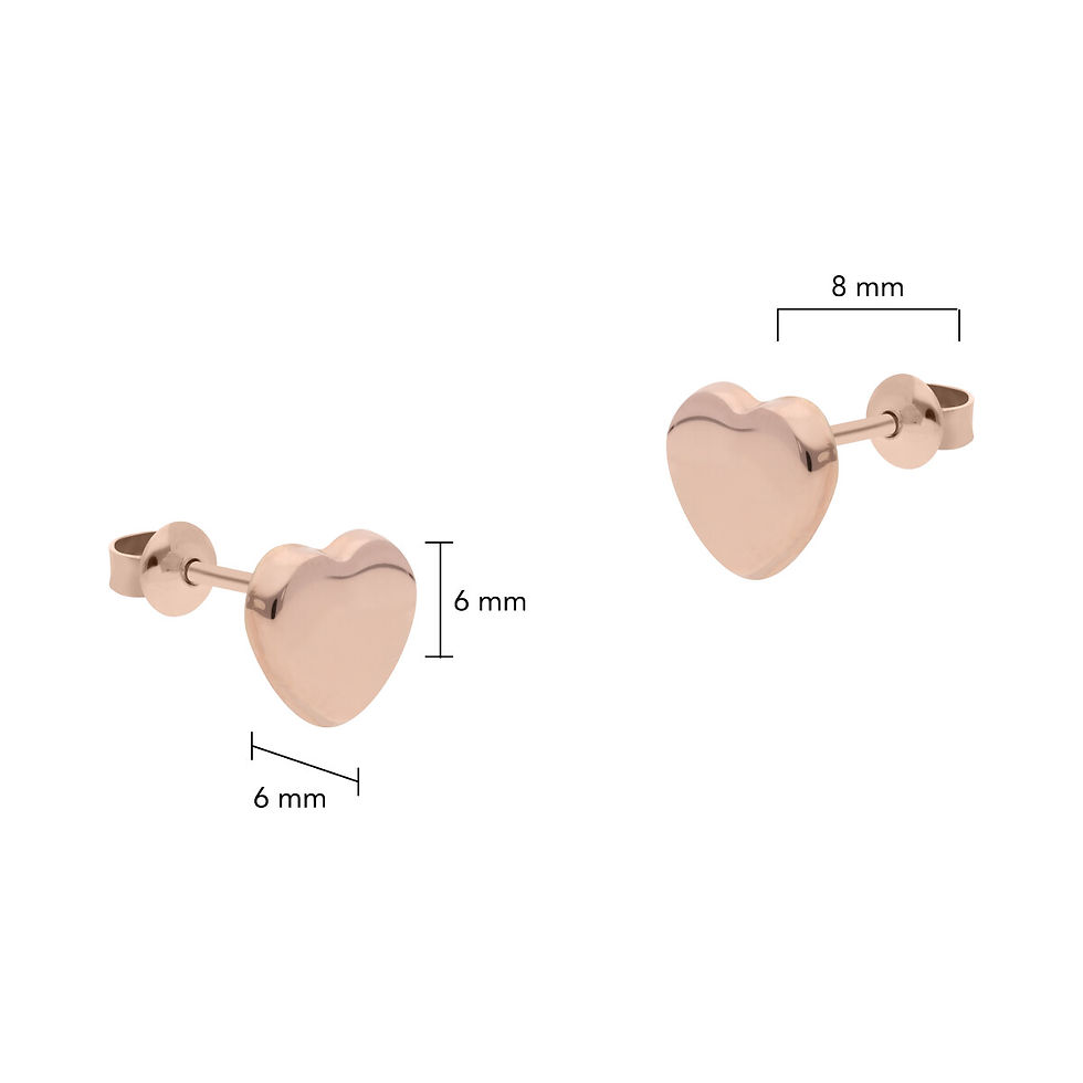 Miniatura: 14K Gold Rose "My Love" earrings 