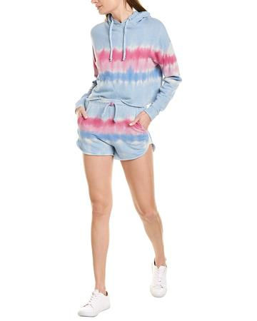 good hYOUman 2pc Hoodie & Shorts Set - palm beach alligator tie-dye