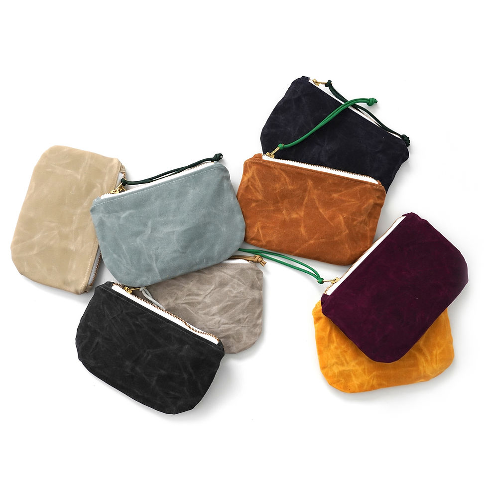 Small Waxed Canvas Pouch