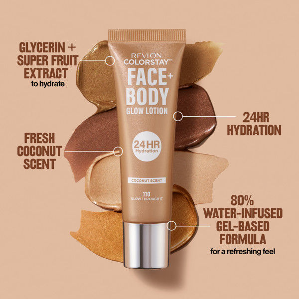 Thumbnail: Revlon Colorstay Face & Body Glow Lotion 140 In My Bronzy Era