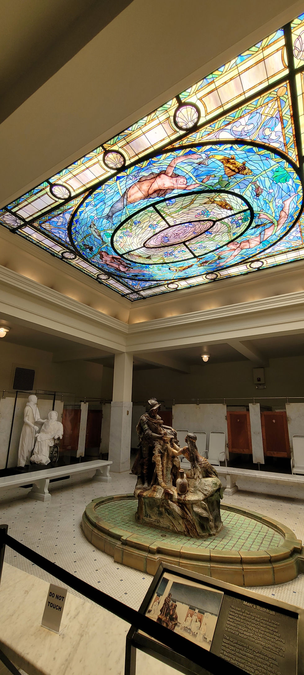 The Men's Bathhall, one of the exhibited rooms in the Fordyce Bathhouse Visitors Center and Museum.  (Hot Springs, Arkansas)
