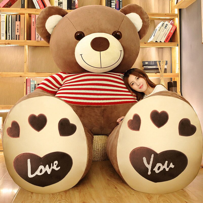 Thumbnail: SUPERSIZED LOVE YOU BEAR STUFFED ANIMAL