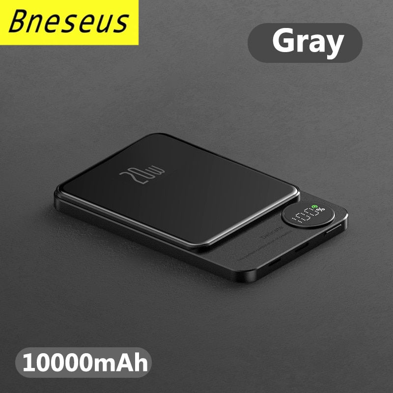Miniature : Magnetic Wireless Power Bank Fast Charger For Iphone and Android
