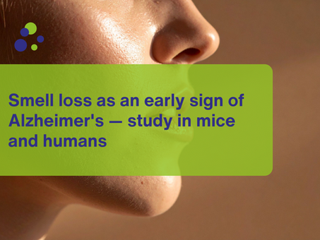 Smell loss as an early sign of Alzheimer's โ study in mice and humans