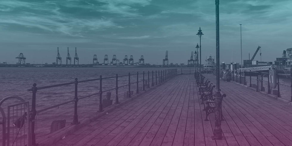 Hapenny Pier in Harwich Essex looking towards Felixstowe Docks.jpg
