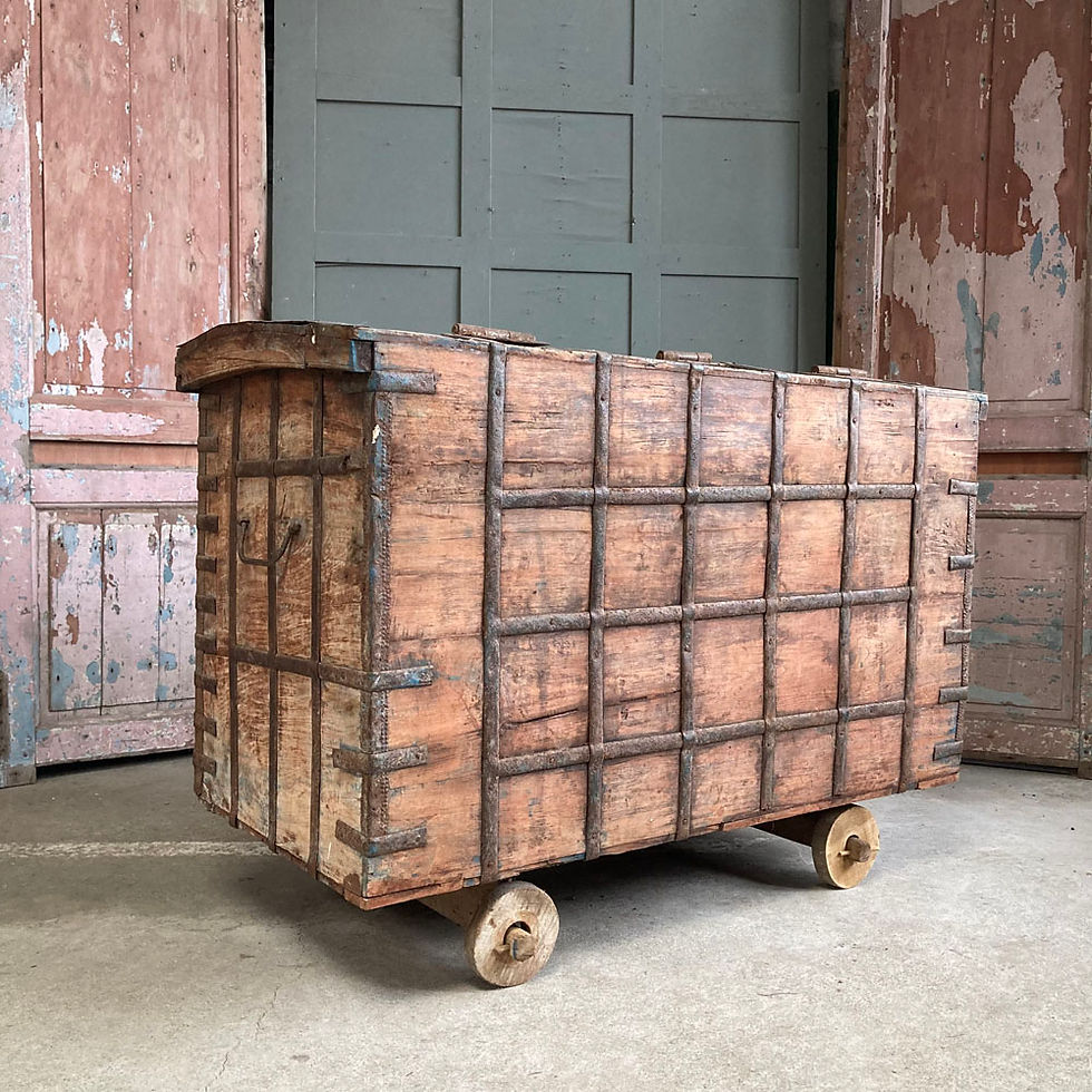 Thumbnail: Antique Indian dowry chest