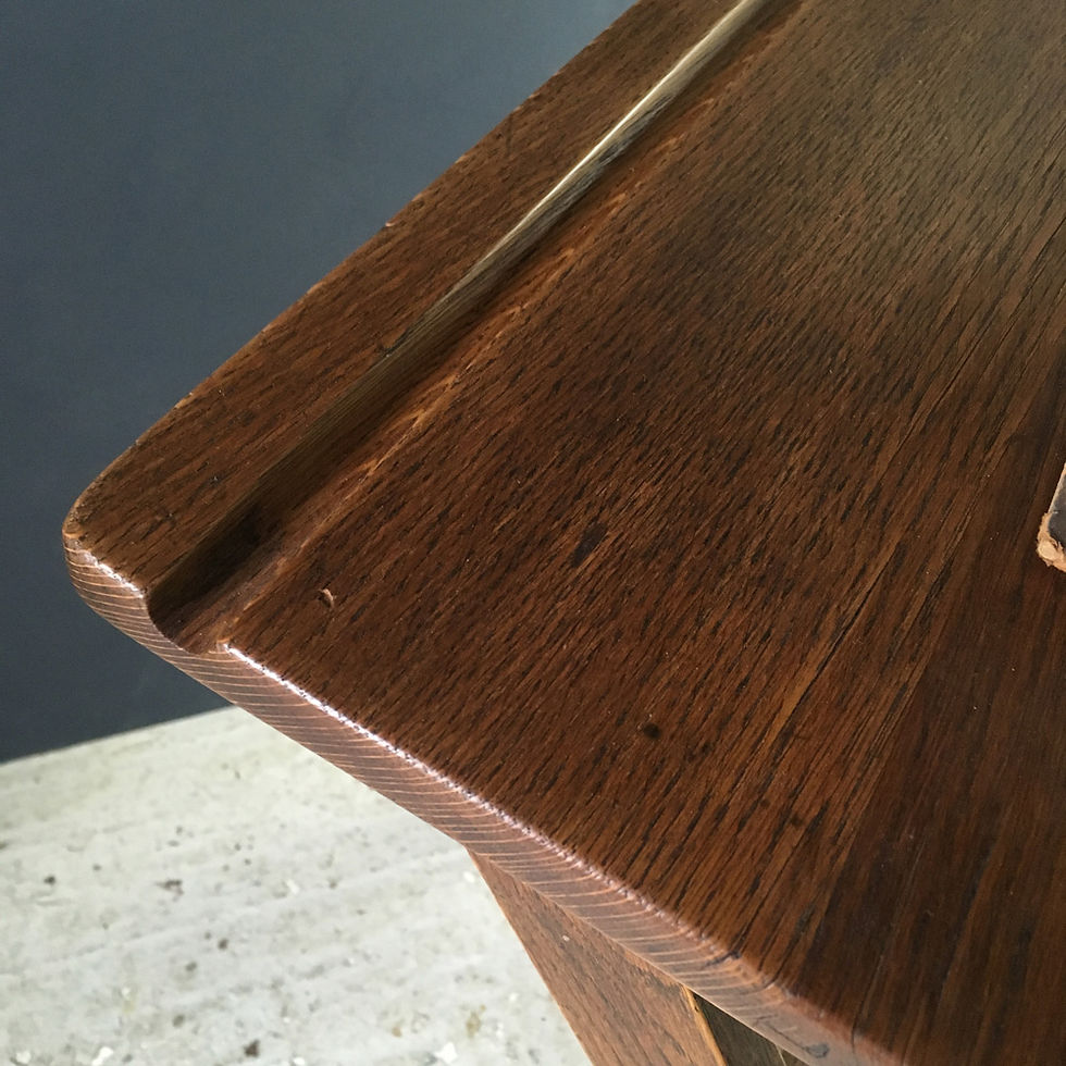 Thumbnail: NOW SOLD - Folding oak school desk
