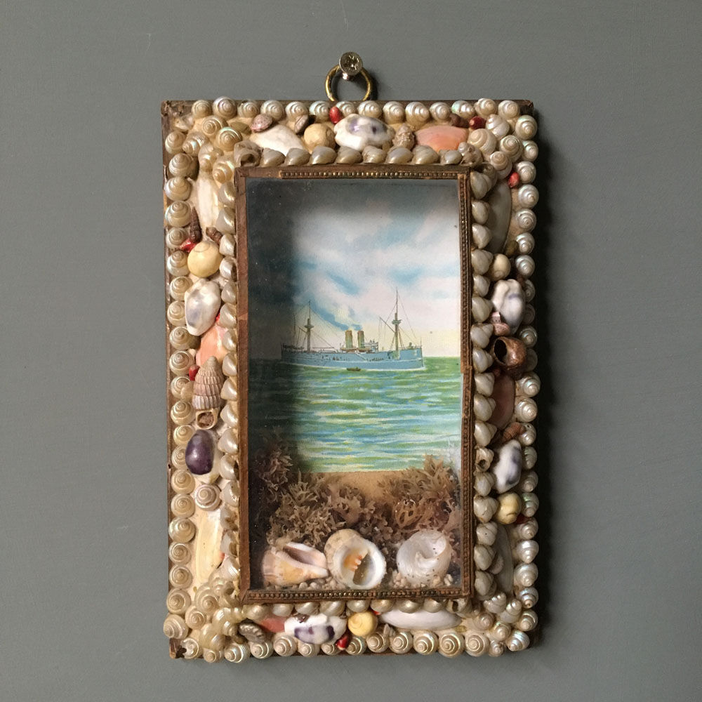 NOW SOLD - Victorian Sailor's shell valentine - no.1