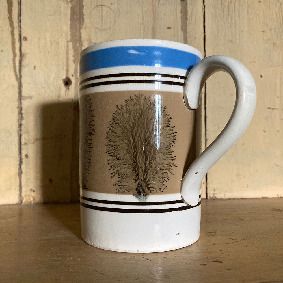 Thumbnail: SOLD - Antique mochaware mug (brown)