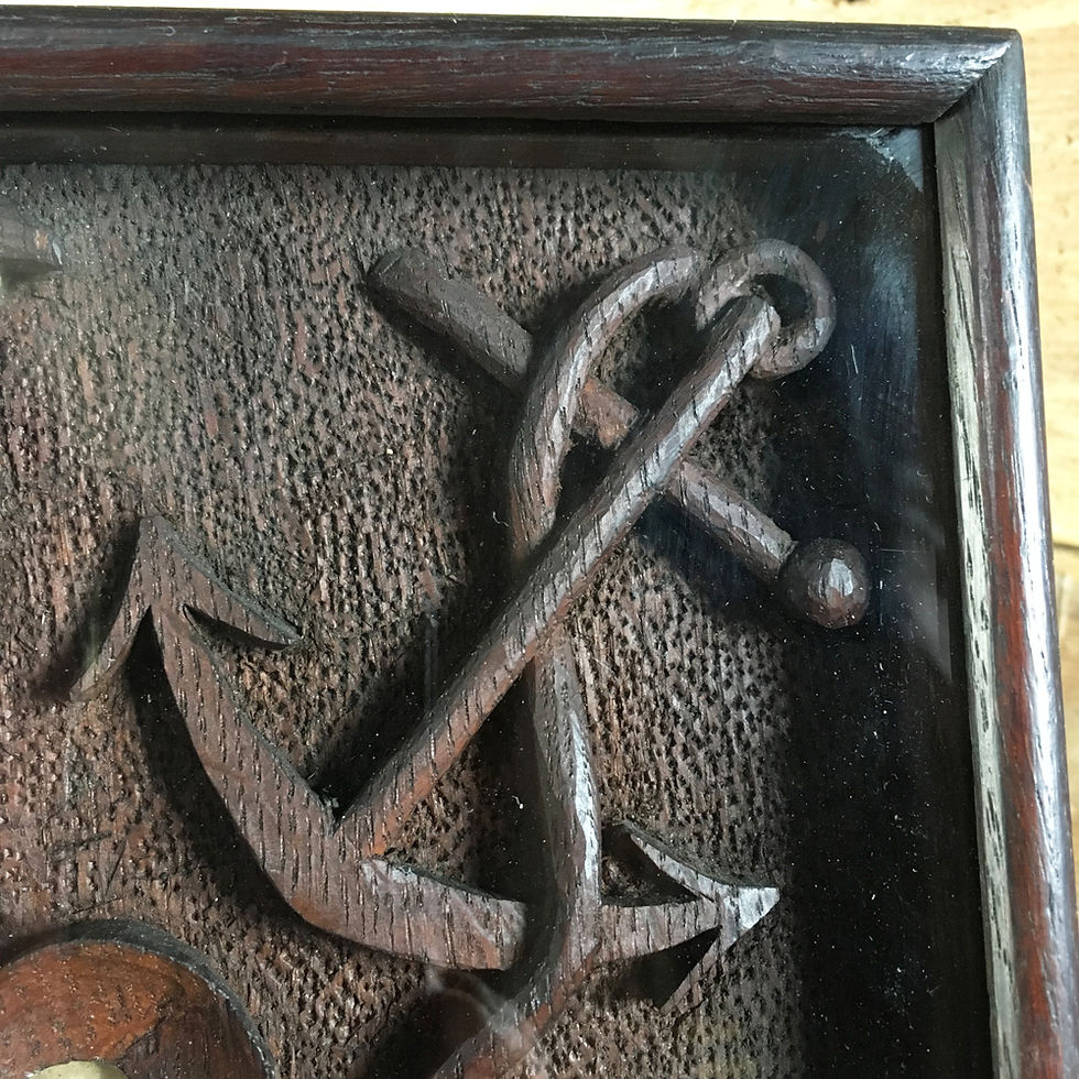 Thumbnail: SOLD - Antique folk art carved frame - soldier