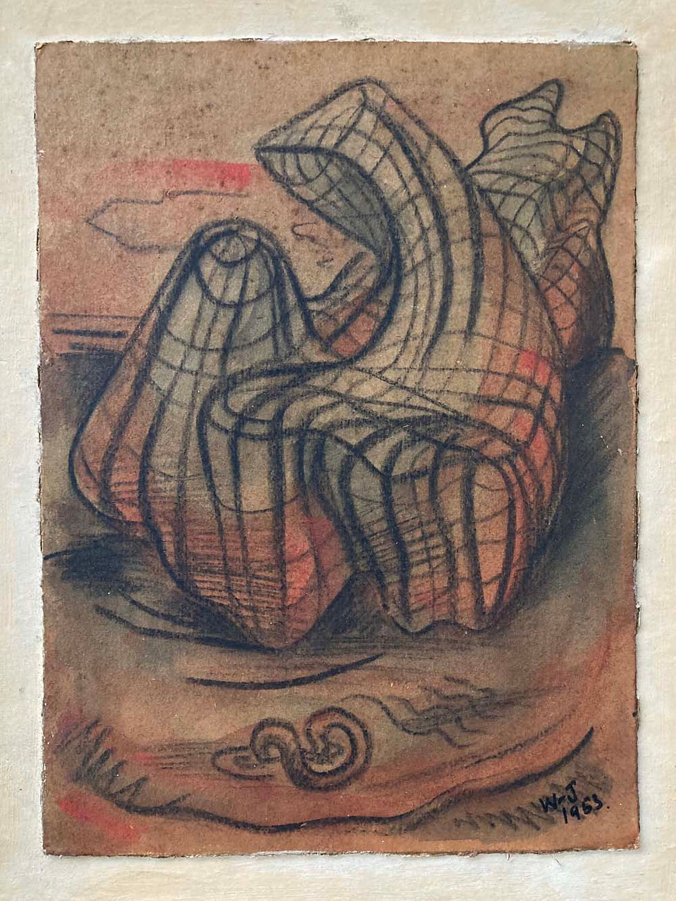 Thumbnail: SOLD - Modern abstract drawing - 'Sea lions'