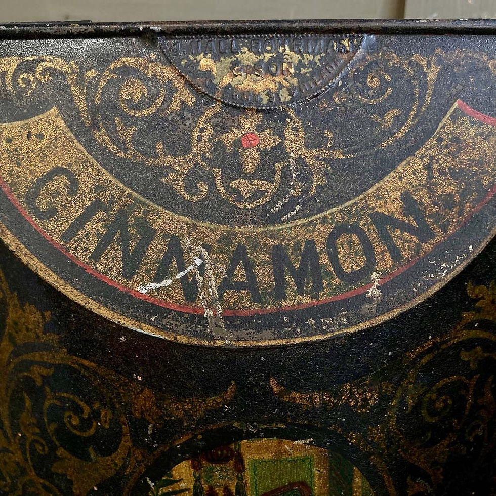 Thumbnail: Antique toleware spice tins