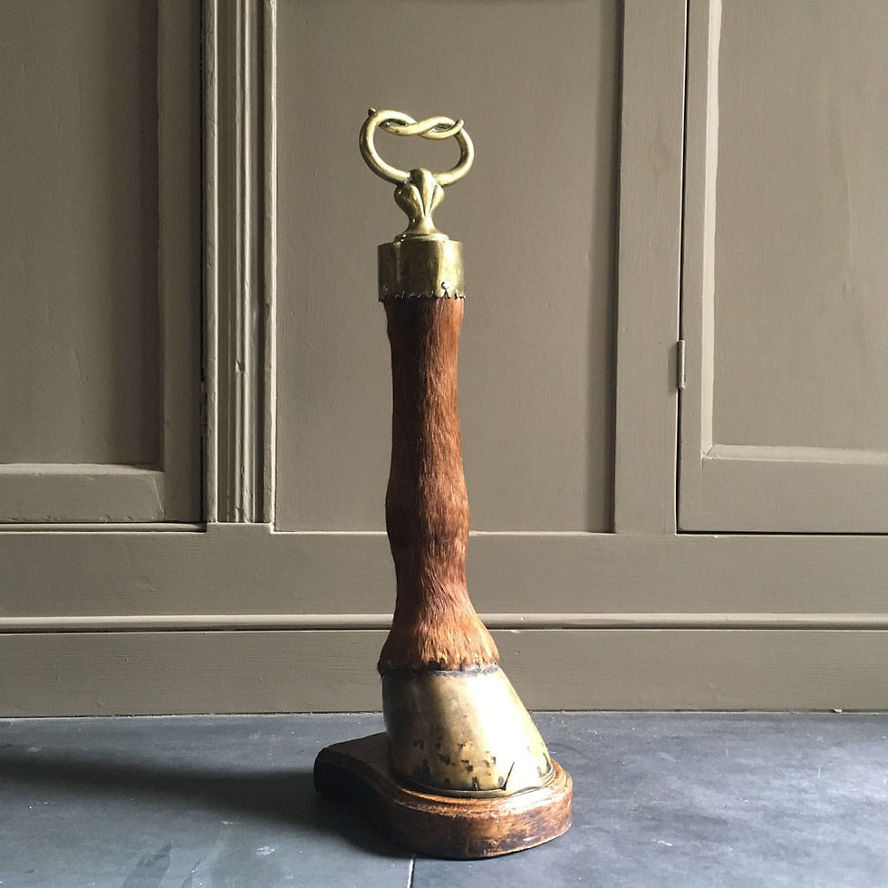 Thumbnail: NOW SOLD - Taxidermy horse leg door stop / porter