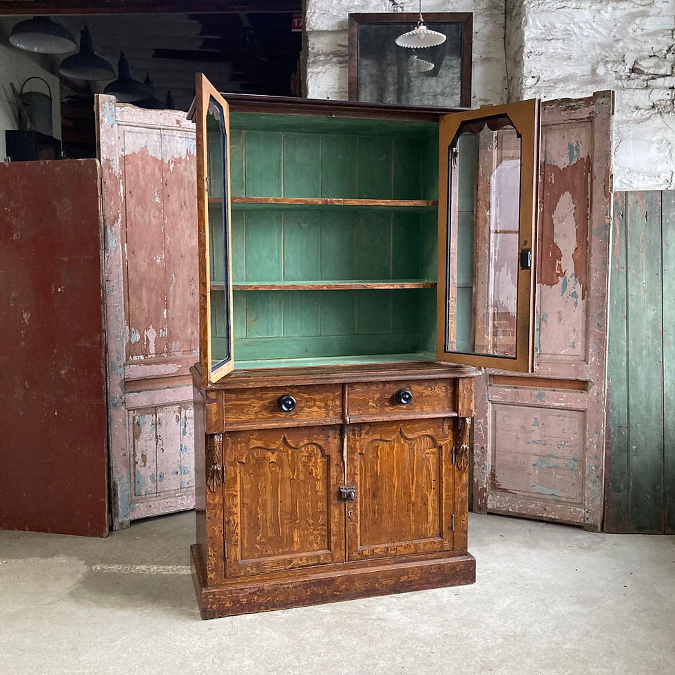 Thumbnail: Victorian Cornish glazed dresser cabinet