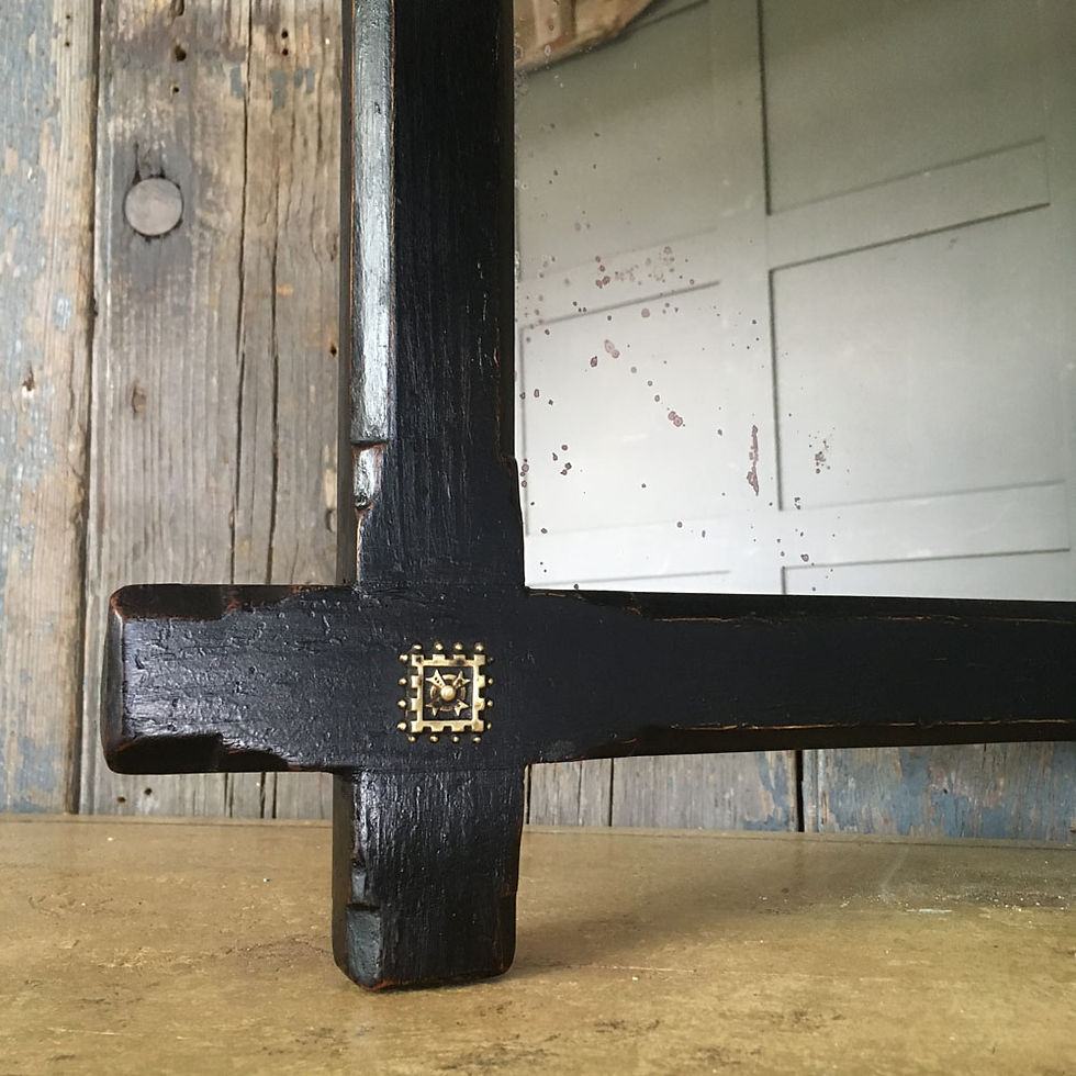 Thumbnail: SOLD - Ebonised chapel mirror (large)