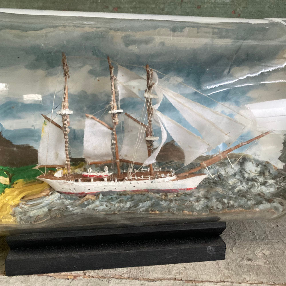 Large ship in a bottle
