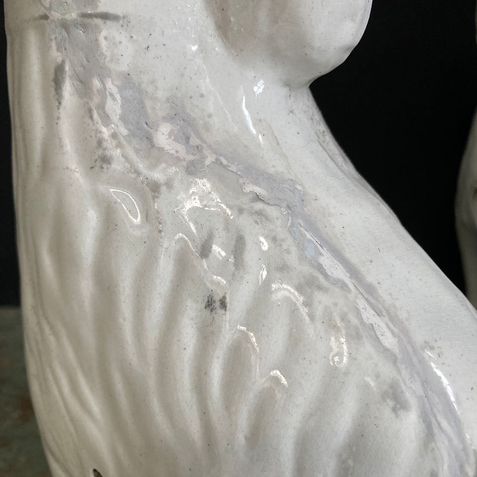 Thumbnail: SOLD - Large Staffordshire pottery dogs