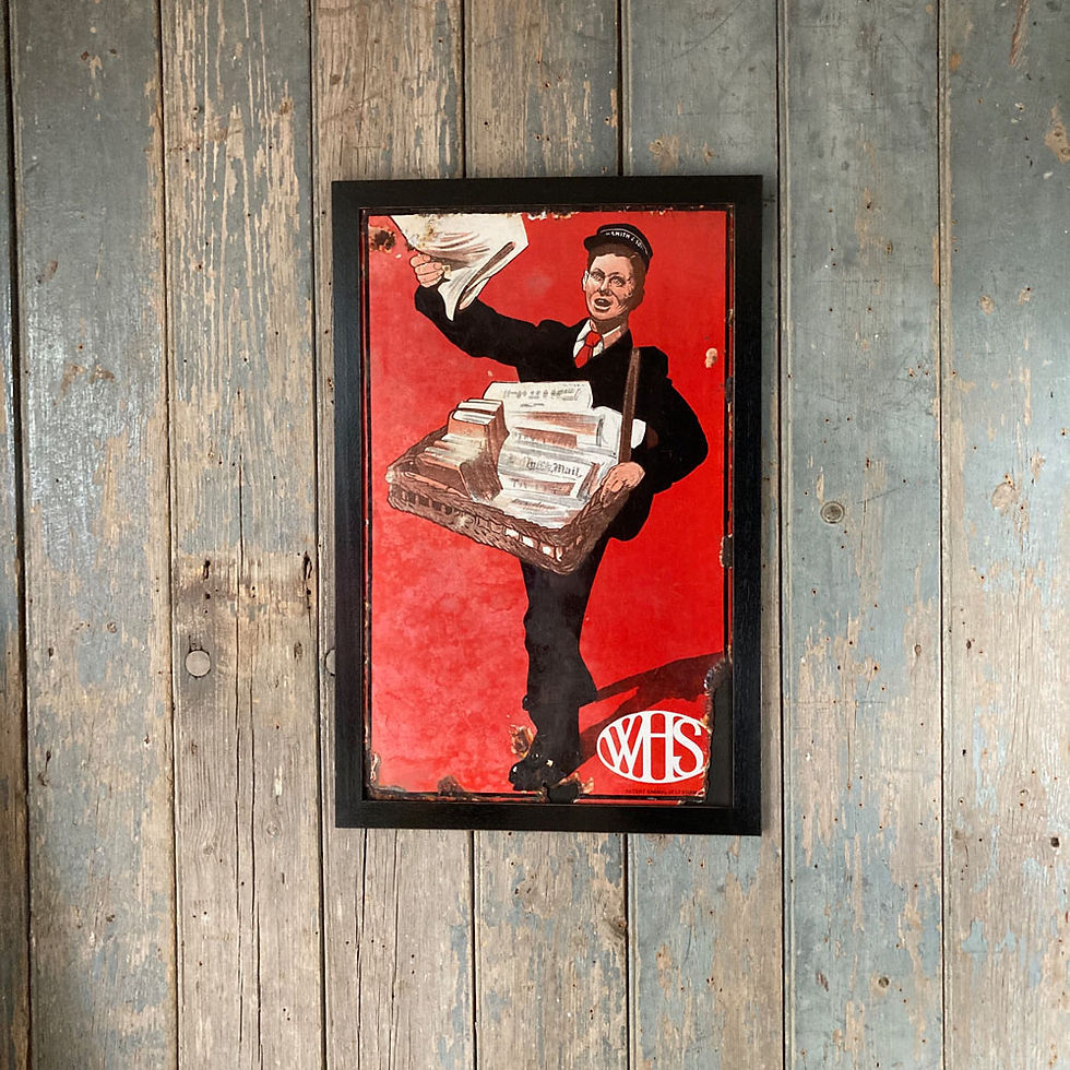 Thumbnail: SOLD - Vintage W. H. Smith enamel sign