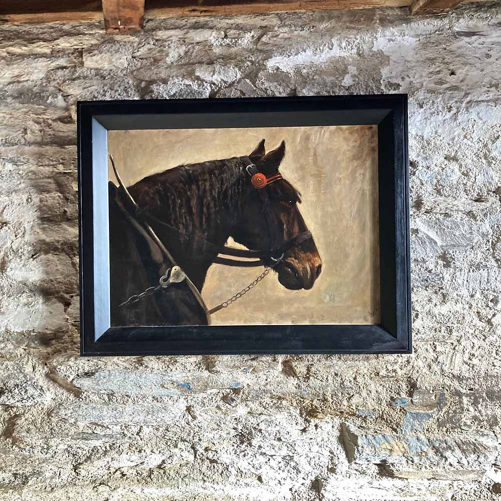Thumbnail: SOLD - Victorian work horse oil painting