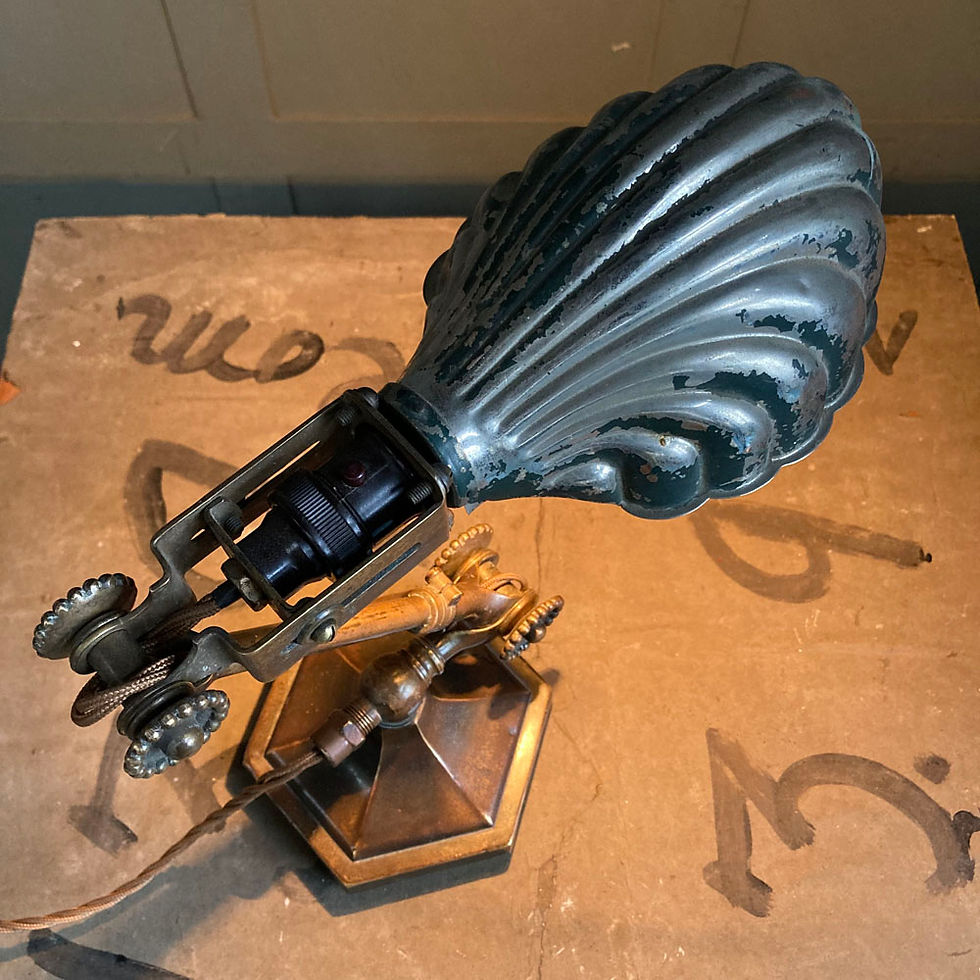 Thumbnail: SOLD - Antique brass Dugdills work lamp