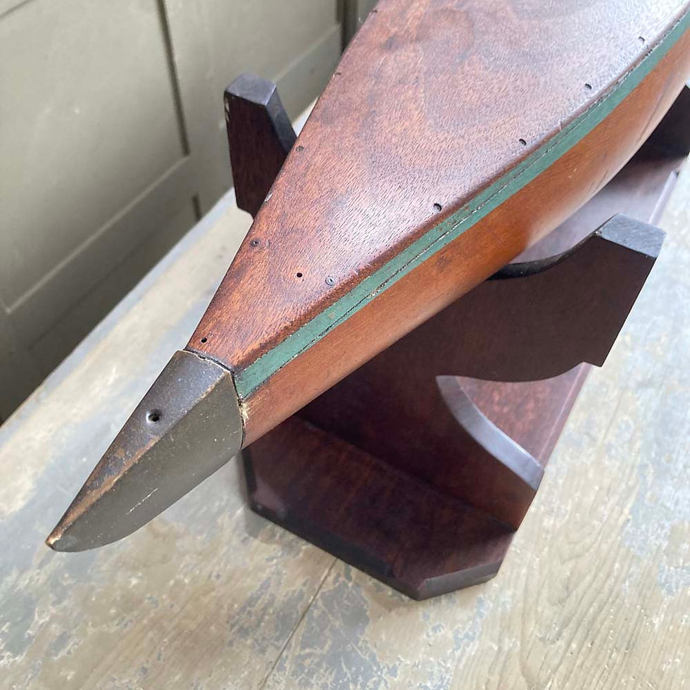Thumbnail: Antique pond yacht hull (green)