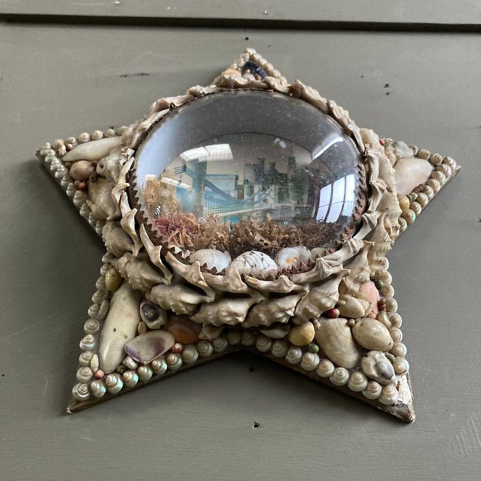 Thumbnail: SOLD - Antique sailor's shell valentine - 'Castle'