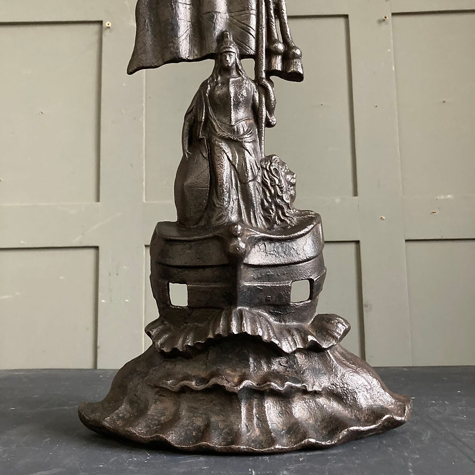 Thumbnail: SOLD - Victorian cast iron door stop - 'Britannia'