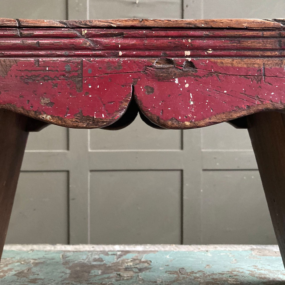 Thumbnail: SOLD - Antique painted pine stool