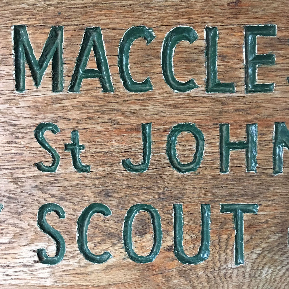 Thumbnail: NOW SOLD - Vintage scout hut wooden sign