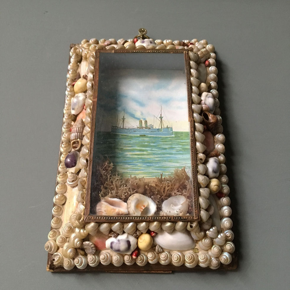 Thumbnail: NOW SOLD - Victorian Sailor's shell valentine - no.1