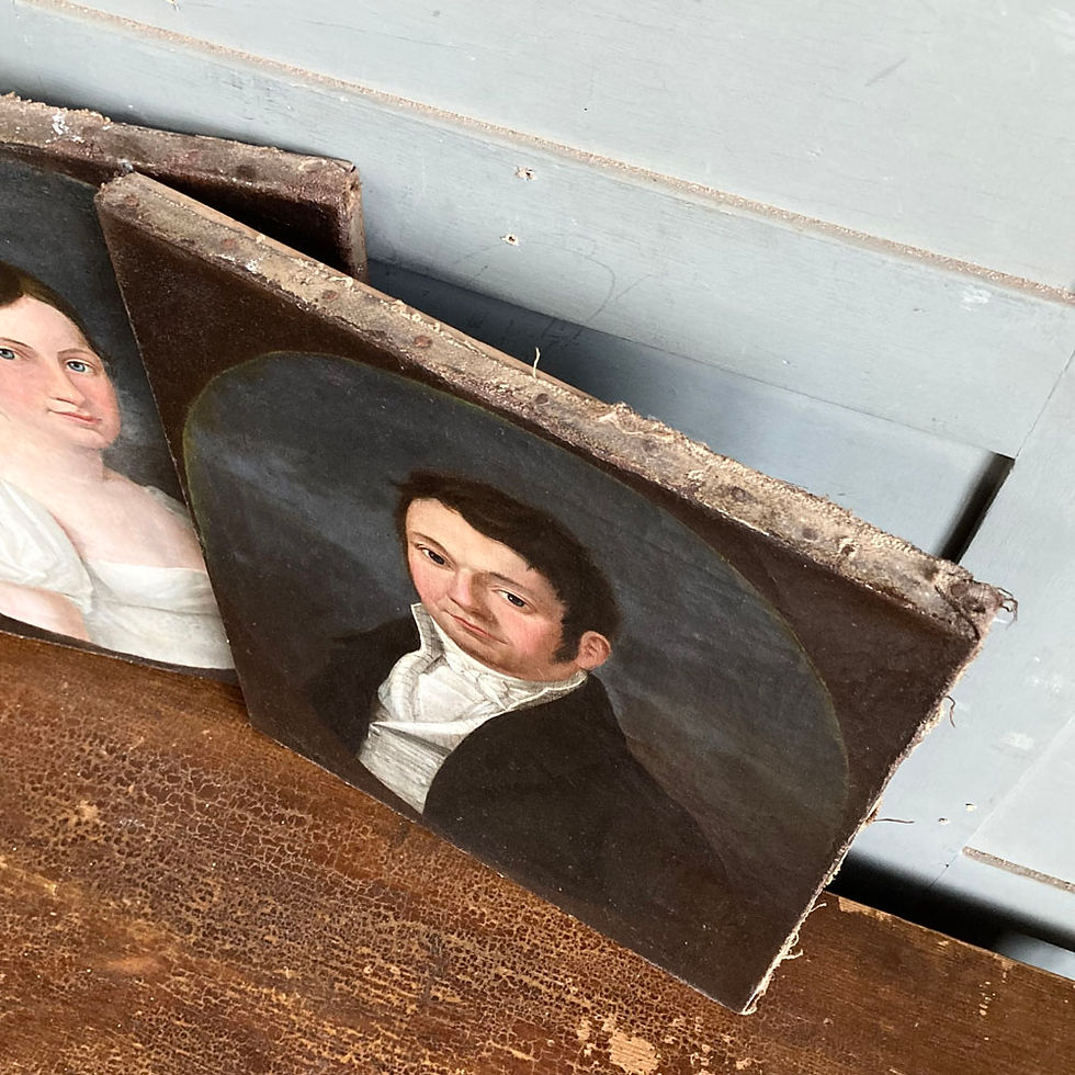 Thumbnail: SOLD - Regency oil portraits - Married Couple
