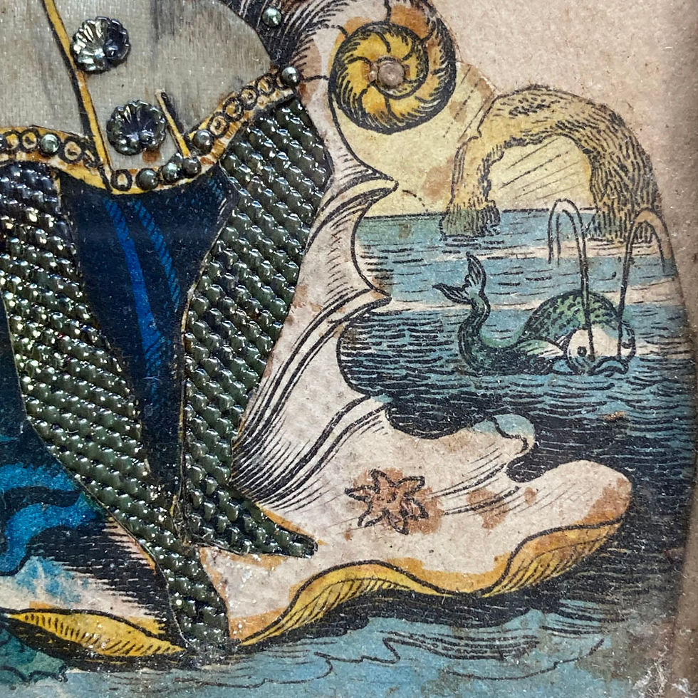 Thumbnail: SOLD - 19th century theatrical tinsel print - 'Neptune'