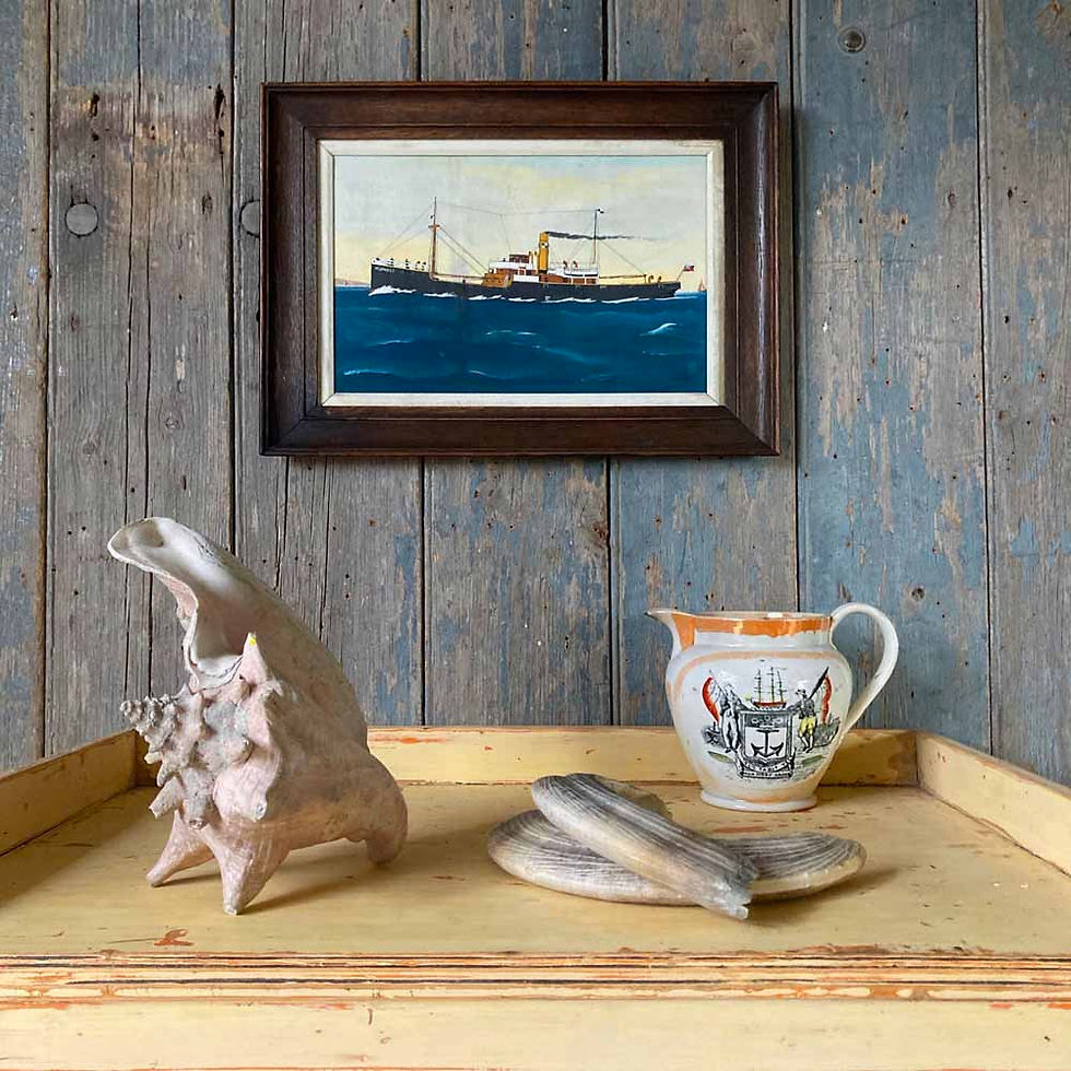 Thumbnail: SOLD - Naive maritime ship painting - 'Islander'