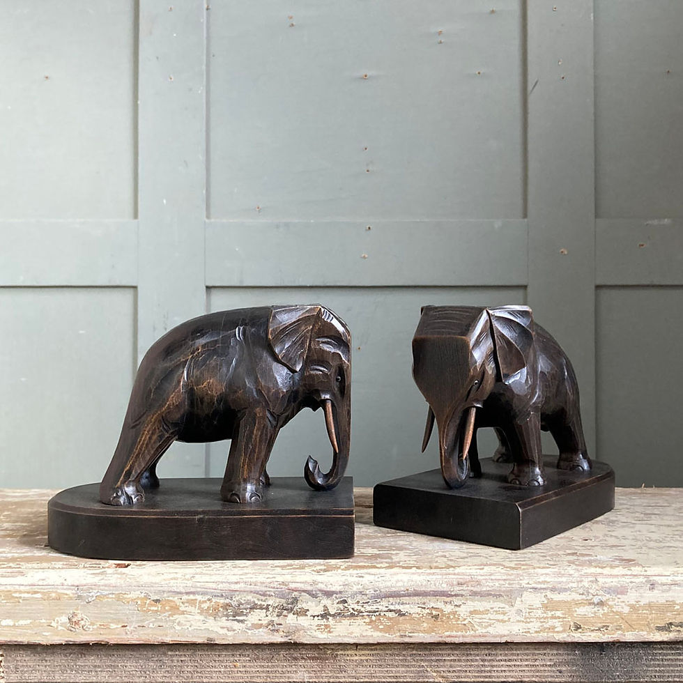 Thumbnail: SOLD - Art Deco elephant bookends