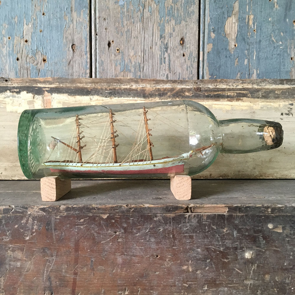 NOW SOLD - Folk art ship in bottle #2