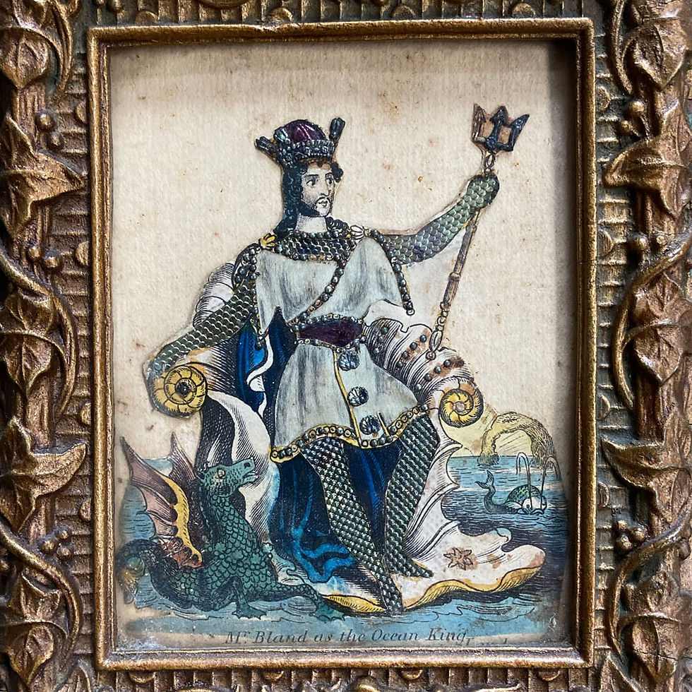 Thumbnail: SOLD - 19th century theatrical tinsel print - 'Neptune'