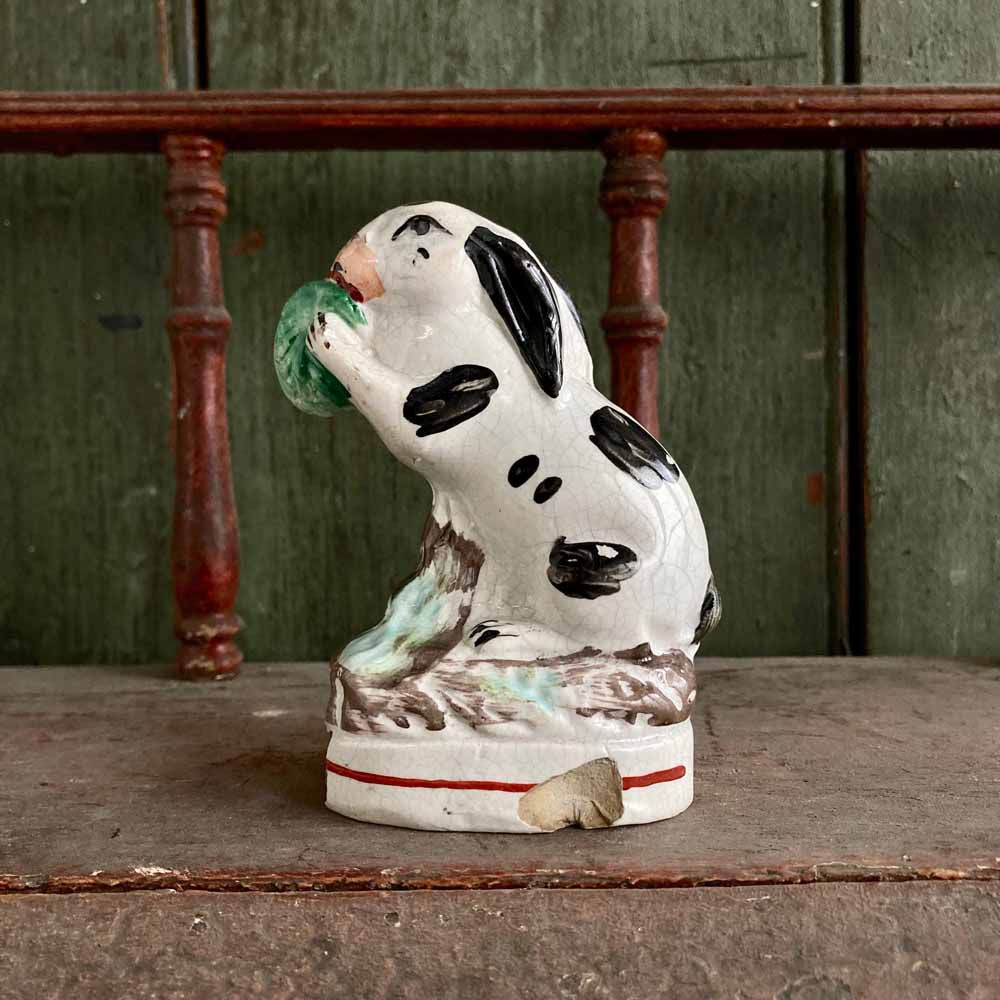 SOLD - Staffordshire pottery rabbit