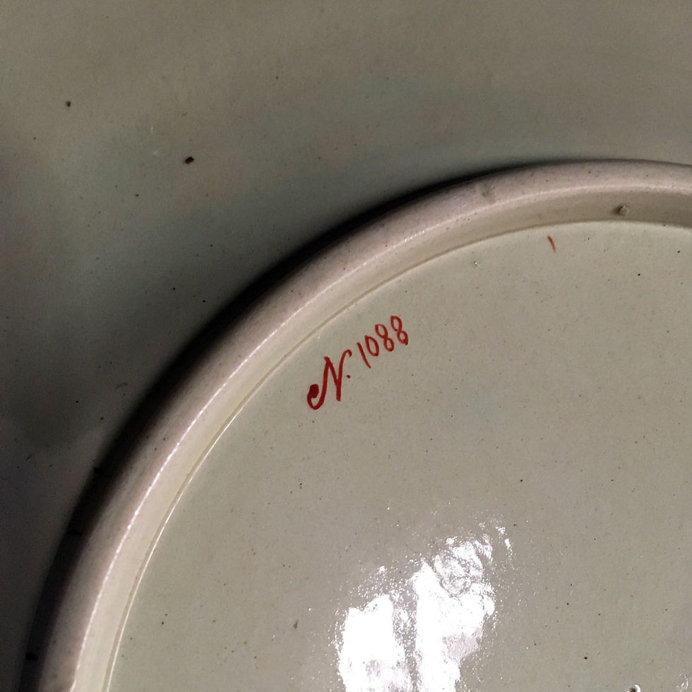 Thumbnail: NOW SOLD - Four Victorian earthenware cabbage design plates