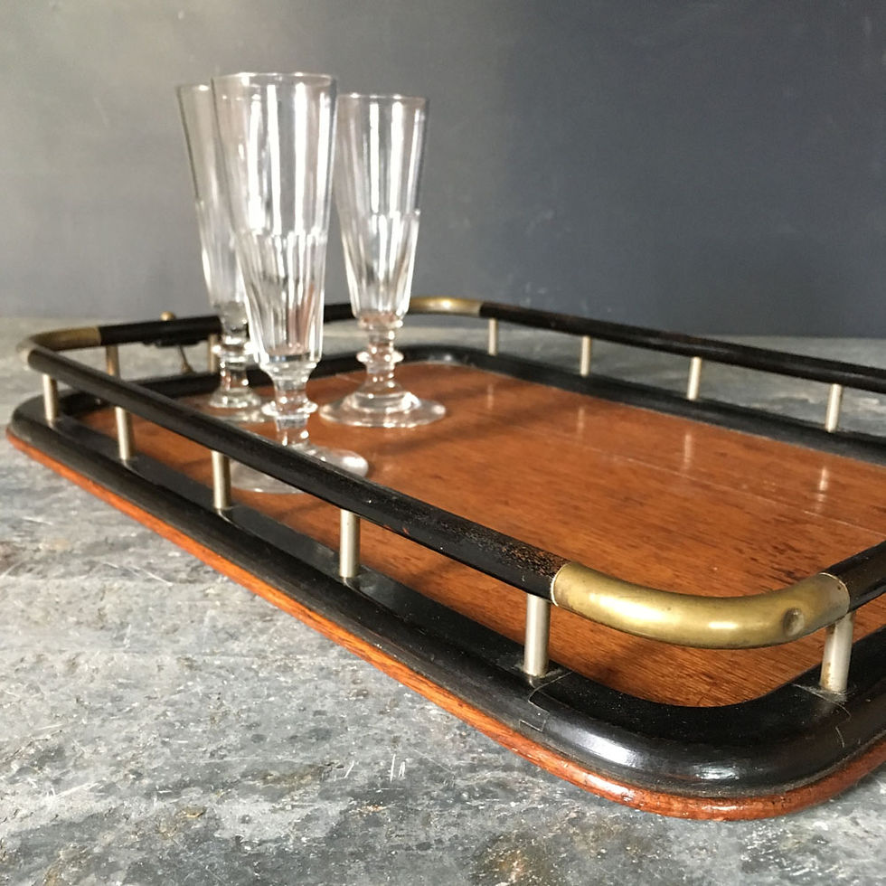 Thumbnail: NOW SOLD - Edwardian oak tea tray