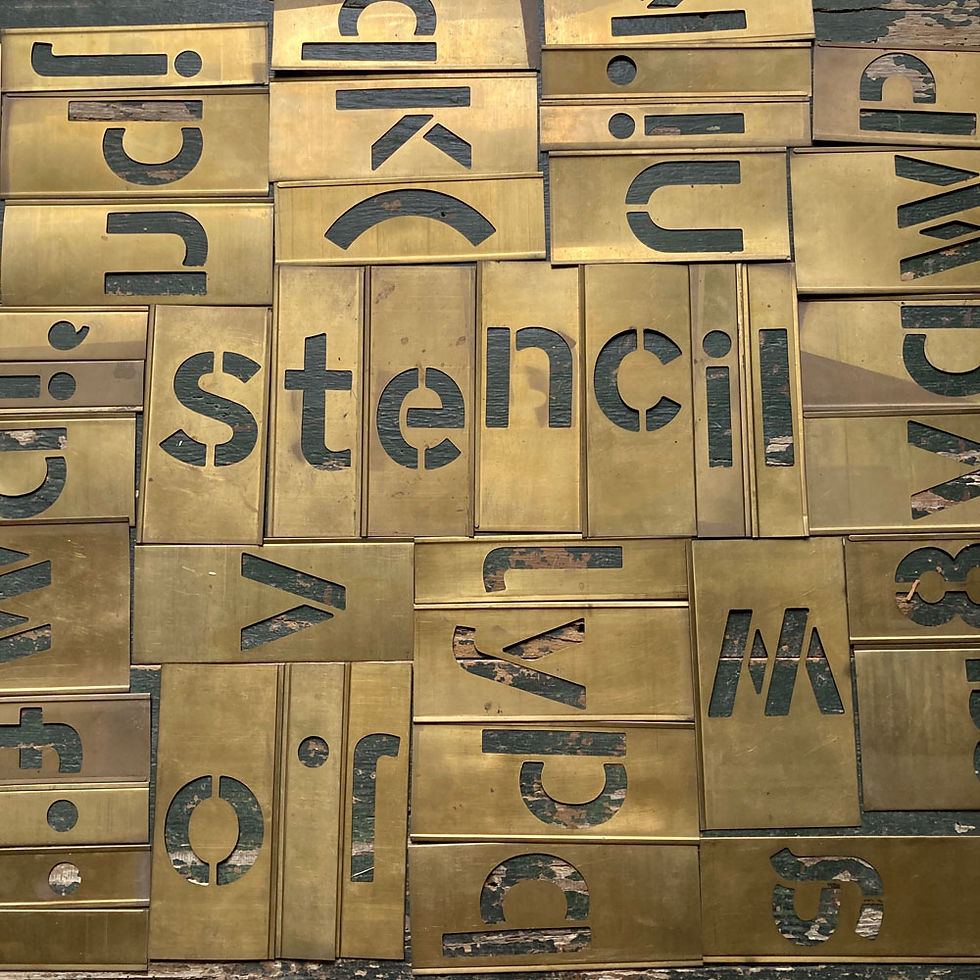 Thumbnail: NOW SOLD - Mid-century typeface stencils