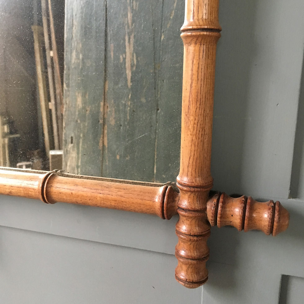 Thumbnail: NOW SOLD - Vintage faux bamboo mirror - medium (3)
