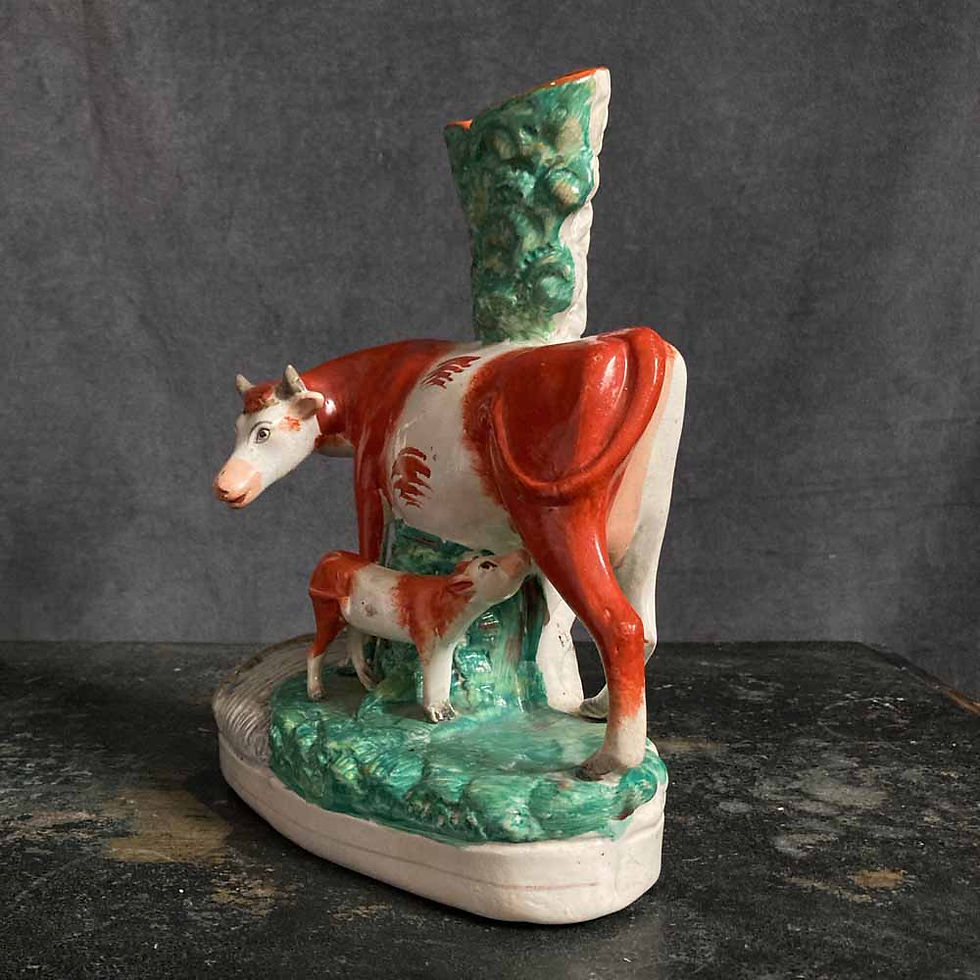 Thumbnail: SOLD - Staffordshire pottery cow
