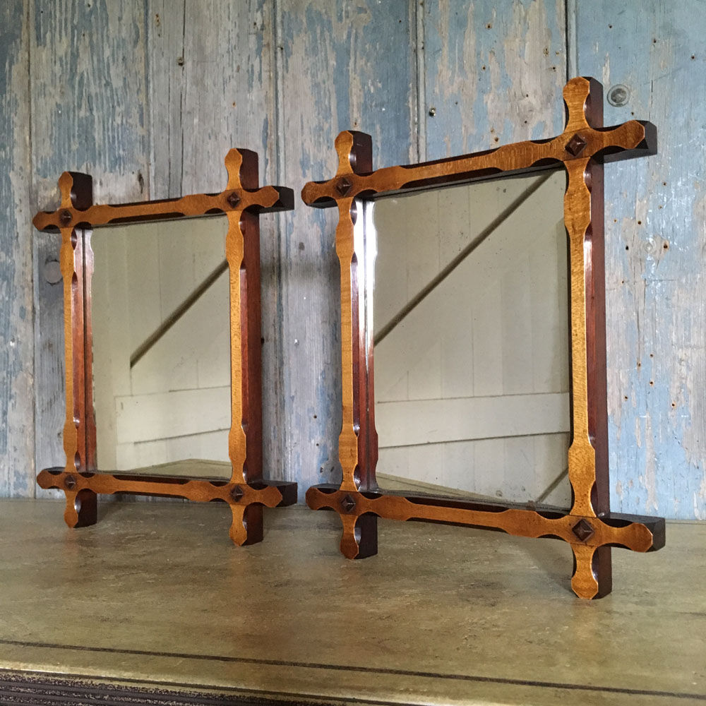 Edwardian mahogany chapel mirrors