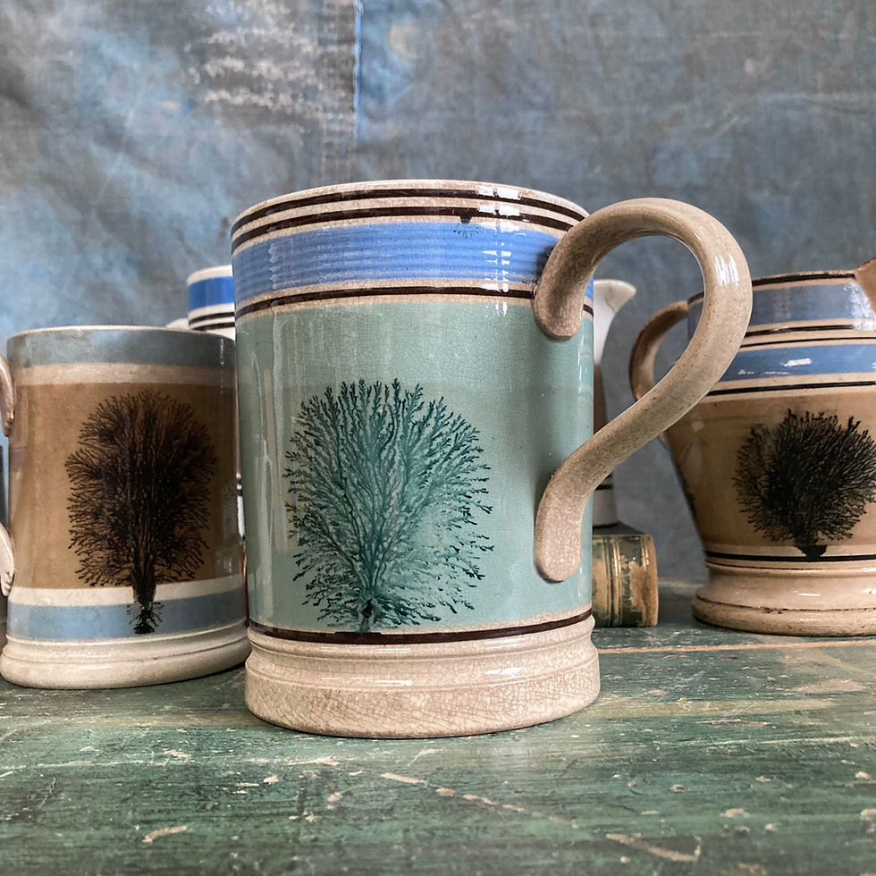 Thumbnail: SOLD -Collection of mochaware pottery