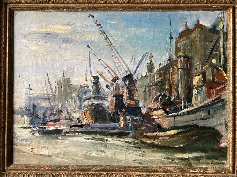 Thumbnail: SOLD - 20th c. English School - 'Pool of London'