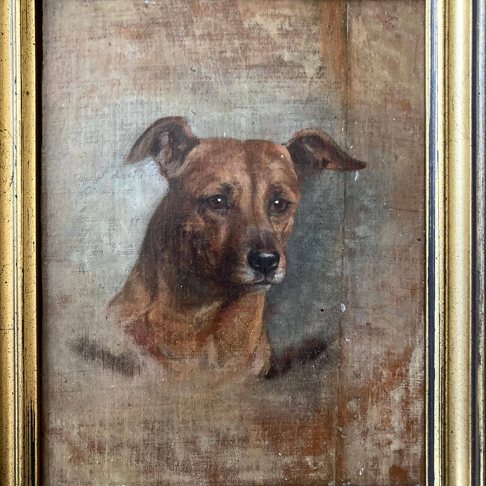 Thumbnail: SOLD - Oil painting of a terrier dog
