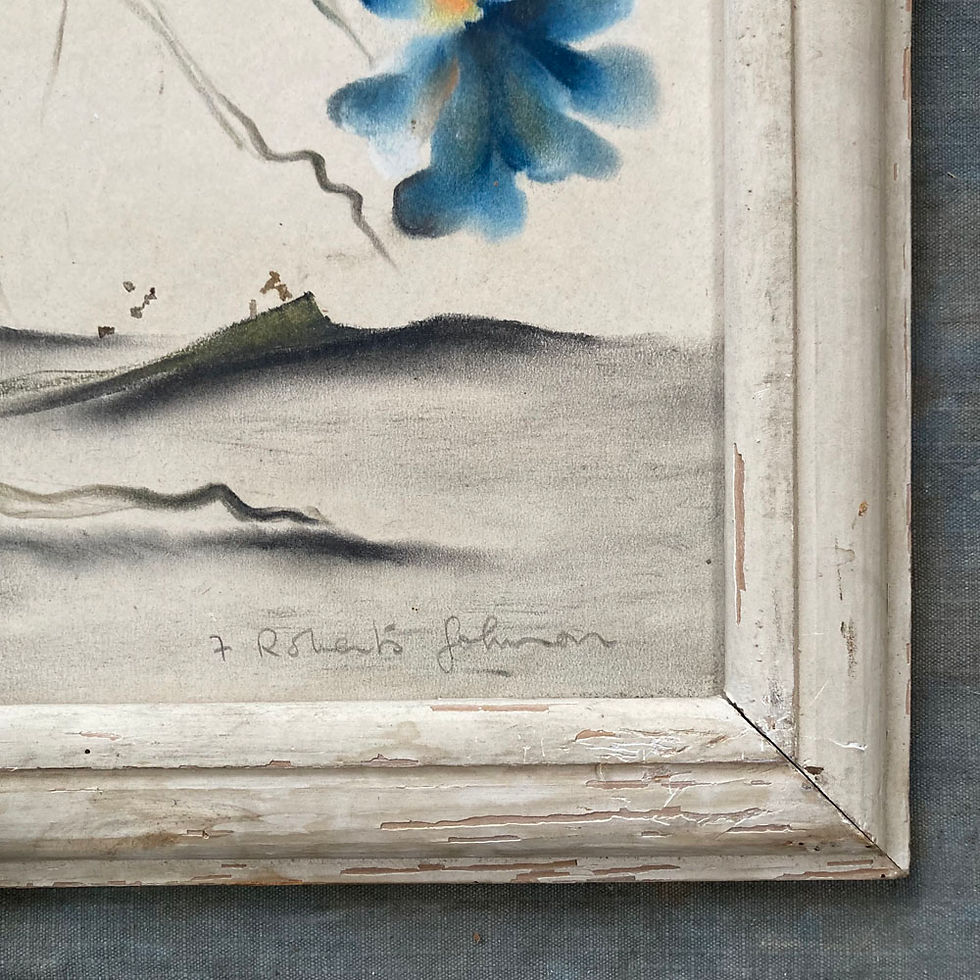 Thumbnail: SOLD - 'Blue Iris' - still life painting by Frederick Roberts Johnson