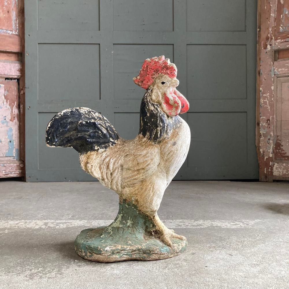 SOLD - Large vintage cockerel garden ornament