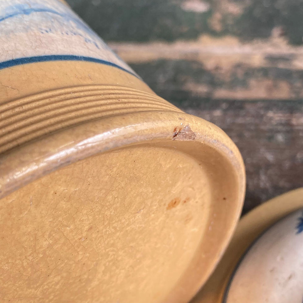 Thumbnail: SOLD - Antique yellow mochaware pot